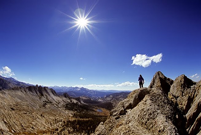 A rocky landscape on a clear day